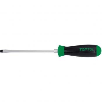 Destornillador plano TOPTUL FAHB6E15, 6.5 mm de ancho, longitud de 150 mm, con perno hexagonal