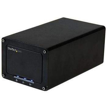 StarTech.com S252BU313R - Caja USB 3.1 de Dos bahías SATA con Raid y UASP de 2.5 para Disco Duro, Negro