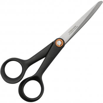 Fiskars 839959 - Pack de 10 tijeras multiusos, para diestros, 17 cm, color blanco y negro