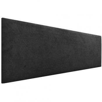 Cabecero Tapizado AQUALINE de Polipiel o Tela Liso en Negro, 150cm (Camas 150/160) - Dhome