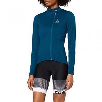 Odlo Stand Up Collar Full Zip Sudadera Lombardia, Mujer, 411301, Poseidon, Extra-Large