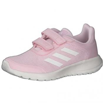 Zapatillas adidas Tensaur Run 2.0 con Velcro Rosa Claro y Blanco Infantil