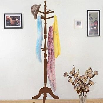 mairgwall familia sala de estar Decor sombrero con soporte diseño de perchero de pie de silueta gráficos, vinilo, marrón, 66h x17w