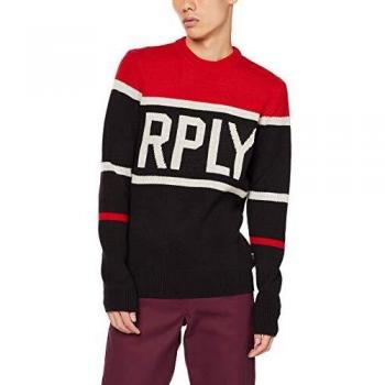 REPLAY Men's Tricolour Rply Black in Size XX-Large