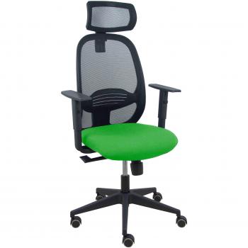 Silla Cilanco negra malla negra asiento bali verde brazo regulable cabecero regulable