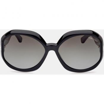 Tom Ford Georgia FT1011/S 01B Irregular Shape Sunglasses - Black Unisex, Size: 62 MM