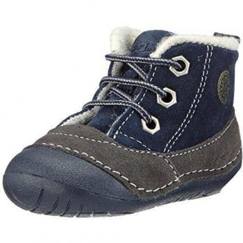 Primigi RAFFYX - Patucos de cuero para niño, color azul, talla 18