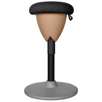 Taburete de pie Euroseats Pisa negro regulable en altura 320 x 405 x 490 - 690 mm