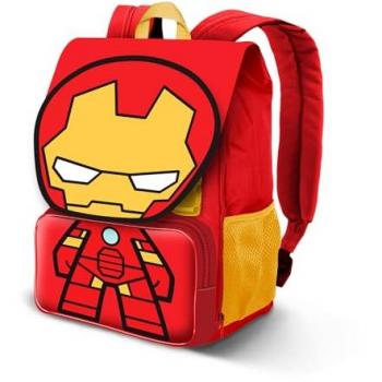 Mochila Pequeña Expandible de Aleación Marvel Iron Man, Color Rojo, Dimensiones 26 x 34 cm, Capacidad 15 L