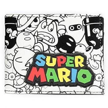 Difuzed nintendo super mario aop billetera bifold blanco