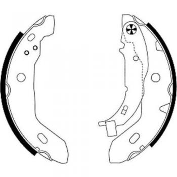 Juego de zapatas de freno HELLA 8DB 355 002-251 para MERCEDES-BENZ Clase A con levante de freno a mano