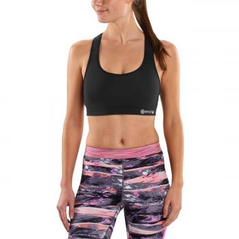 SKINS DA40280519001 Camiseta, Mujer, Negro, M/100