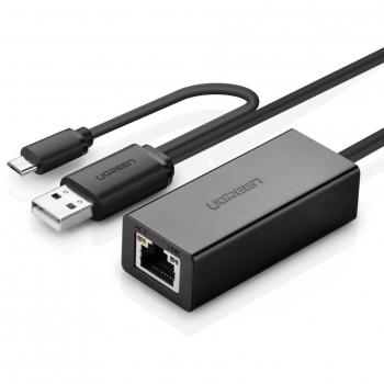 Adaptador Ethernet USB OTG Android, UGREEN Tarjeta de Red USB y Micro USB a RJ45 LAN para Android y Windows Tableta y Móvil como Google Nexus, Samsung Galaxy Tab S, y Ordenadores de Mac OS, Windows, Linux, Chrome OS y Wii