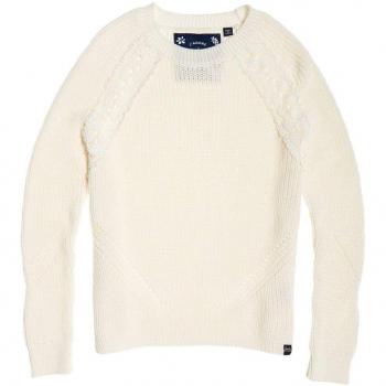 Superdry Jersey Bella Lace Blanco Mujer L Blanco