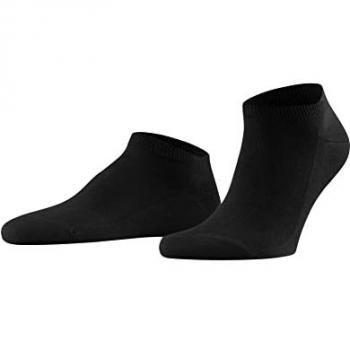 Falke Family Anti-Slip Cotton Blend Sneaker Socks - Black - Size 43-46