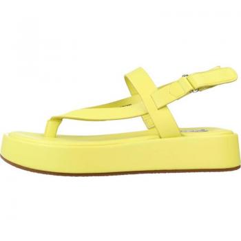 Sandalias de Mujer Steve Madden Bigtime Amarillo, con diseño moderno, tacón bajo, suela antideslizante y material sintético