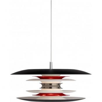 Colgante Diablo de Metal y Negro Mate, Diámetro 40 Cm, Lámpara colgante de techo LED 1 luz G9
