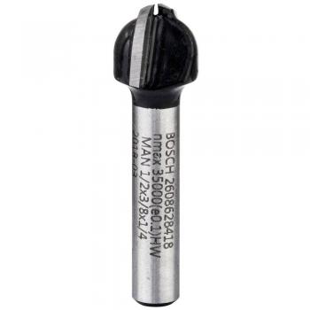 Fresa Hohlkehl 1/4 Bosch, Radio 6.3 mm, Diámetro 12.7 mm, Longitud 9.2 mm, Grosor 40 mm