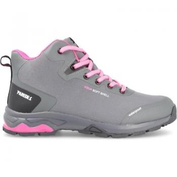 Botines de Mujer PAREDES 22519 Gris con Cordones Rosas