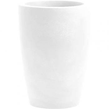 Jarrón Alto Cilíndrico Tylus Mate de Resina Técnica para Interior y Exterior Ø 40x53 cm - Color Blanco