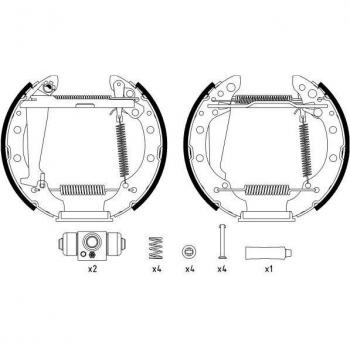 Kit de zapatas de freno TEXTAR 84044706, frenos de tambor