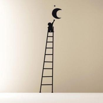 STIKID TOUCHING THE MOON - 49X190 cm - pegatinas de pared | wall stickers | pegatinas de pared | pared del tatuaje | etiqueta de la pared | Mural