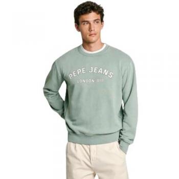 Sudadera de Hombre Aldridge Crew Verde Menta de Invierno, Algodón Orgánico, Sostenible, Pepe Jeans 2024