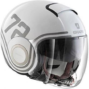 Casco SHARK HE2830EWXKXL : SHARK NANO 72 color BLANCO BRILLO NEGRO talla XL