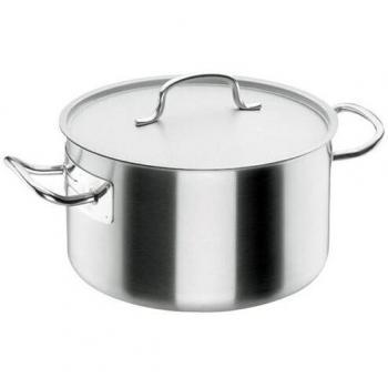 Lacor - 50025 - Cacerola Alta Con Tapa Chef Classic 24cm Inox