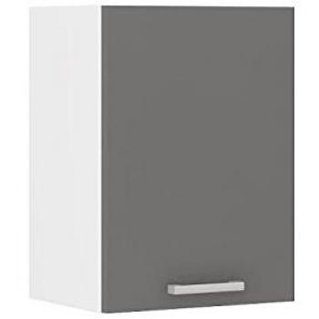 Mueble de Cocina Gris Oscuro con Estante Superior de PVC Aglomerado 40x31x55
