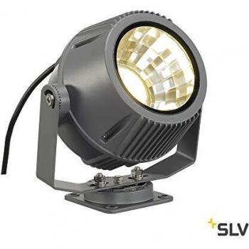 Proyector LED Exterior SLV Flac Beam 27W, 1800lm, IP65, 3000K, Gris Steingrau