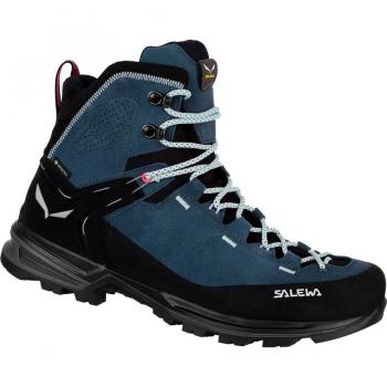 Salewa Women's Mountain Trainer 2 Mid GTX Hiking Shoe - Denim/Black, UK 4