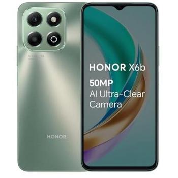 Honor Smartphone X6B 4GB RAM, 128GB almacenamiento, pantalla de 6.56 pulgadas, SIM dual, Android 14, conectividad 4G, batería de 5200 mAh, color Verde Bosque