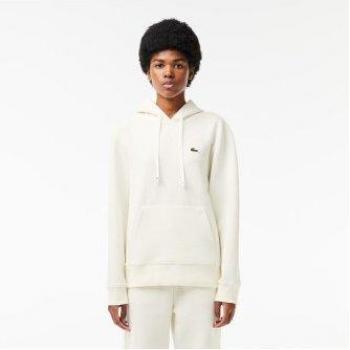 Sudadera Lacoste relaxed fit de doble cara blanco roto