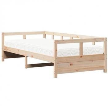 Sofá cama con colchón 80x200 cm en madera maciza de pino