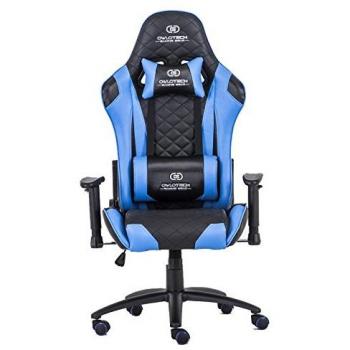Owlotech Silla para Gaming, Poliuretano, Cian, 33x70x86 cm