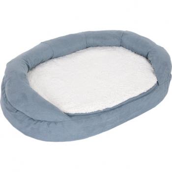 Cama Ortopédica Ovalada para Perros Memory Foam - Grande, Gris, 117 x 72 x 24 cm