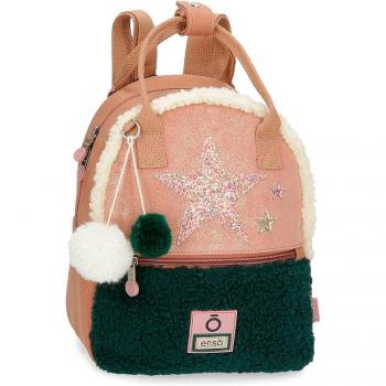 Mochila de paseo Enso Shine Stars con diseño de estrellas y pompón decorativo