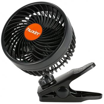 FREESOO Mini Ventilador 24 V Ventilador del aire eléctrico 6 pulgadas con clip encendedor de cigarrillos 2 velocidad Portátil Silencioso para coches carro Barco
