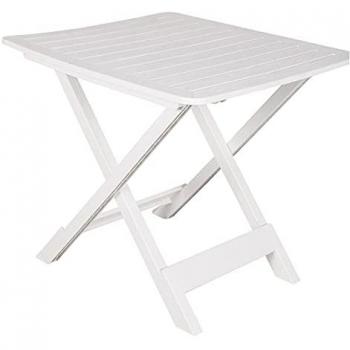 Mesa Plegable de Polipropileno Blanca 72 x 70 x 80 cm con Embalaje Reforzado - Dmora