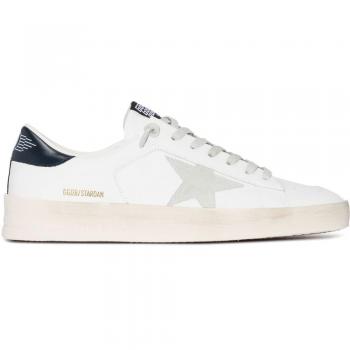 Golden Goose Men's Stardan Used Leather Sneakers in Beige | Size 42
