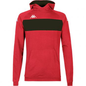 Kappa Sudadera Con Capucha Daccio Rojo - Sudadera con capucha, color rojo, diseño moderno, ajuste cómodo, logo de Kappa en el pecho
