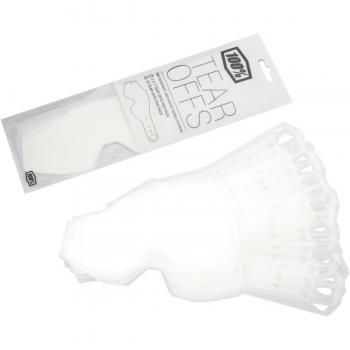 Ride100percent RACECRAFT/ACCURI/STRATA Standard Tear-Offs 20 PK, Adultos Unisex, Transparente, ESTANDAR