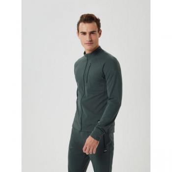 Borg Training Midlayer Jacket - Green Performance Layer for Active Wear