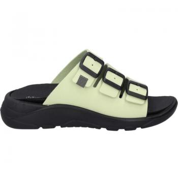 Cómoda Chancla mujer Westland by Josef Seibel Portland-05, suave pu verde forrado de tela, tiras ajustables, plantilla anatómica de tela, cómoda antideslizante, altura tacón bajo (1-3 cm