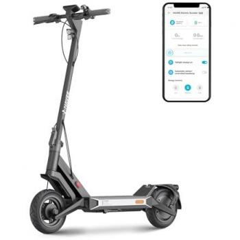 Trottinette Eléctrica Navee S60 - 1000W, Autonomía 60km, Velocidad Máxima 25km/h, Doble Absorción de Choques, Neumáticos Tubeless de