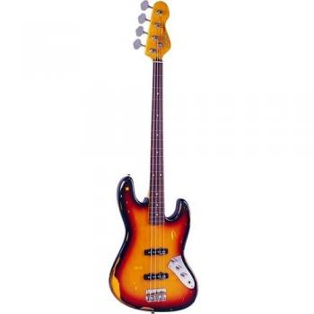 Vintage Sunburst Fretless Bass Guitar
