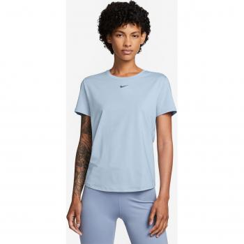 Camiseta Nike One Classic Dri-Fit de Manga Corta para Mujer en Azul Claro