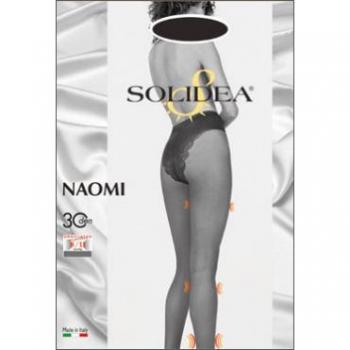 Medias Transparentes Solidea Naomi 30 Denier Compresión 8-11 mmHg Color Humo Talla 4L