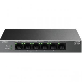 TP-LINK LS106LP LITEWAVE 6P 10/100 4P PoE+ SOBREMESA